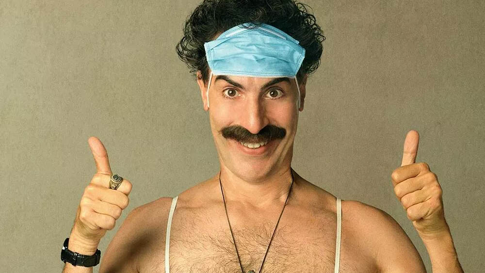 Borat Subsequent Moviefilm. Mejor película musical o de comedia. Golden Globe Awards 2021.